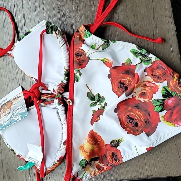 Floral Seekers Swimwear Tie Bikini with Removable Pads - NWT - Picture 10 of 13